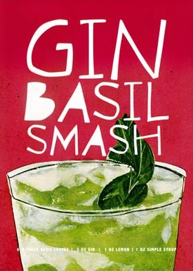 Gin Basil Smash Red Recipe