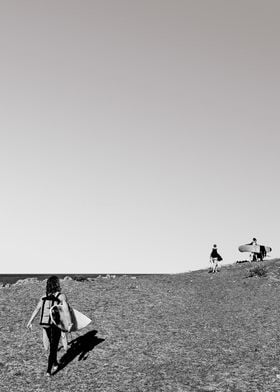 Surfers in Tunisia