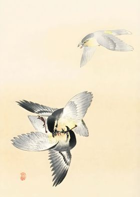 Ukiyo e Autumn Bird