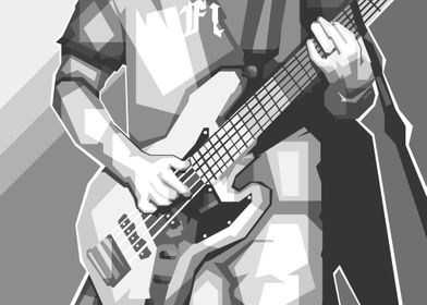 Gray Guitarist Art