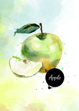 Apple Watercolor