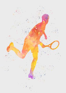 Tennis Player Painting