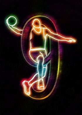 nine neon basketball