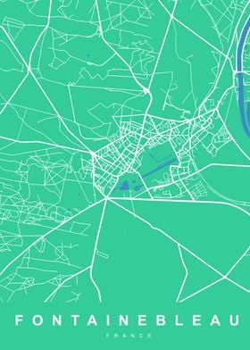 Map FONTAINEBLEAU FRANCE