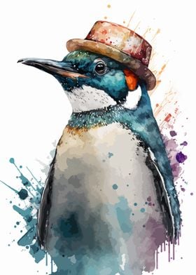 Emperor Penguin Watercolor