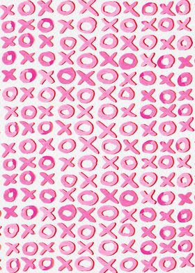 Xoxo pattern pink