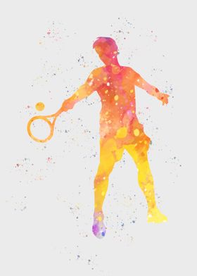 Tennis Player Painting