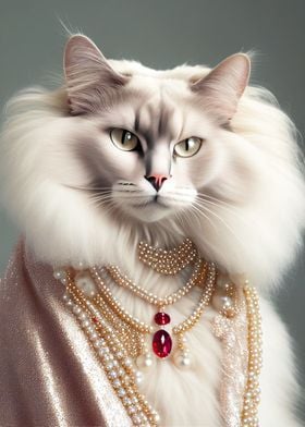 Luxury cat portrait