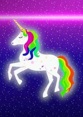 Fun multicolor unicorn art