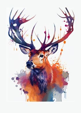 Deer In Watercolor