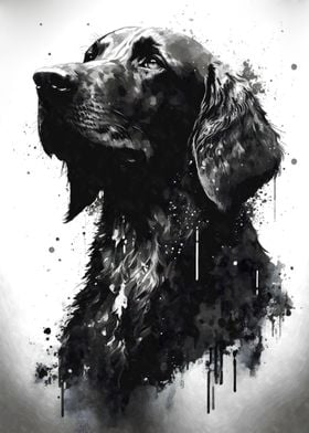 Flat Coated Retriever Ink