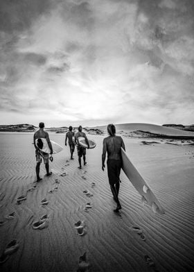 Surfers in Arabia