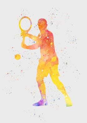 Tennis Player Painting