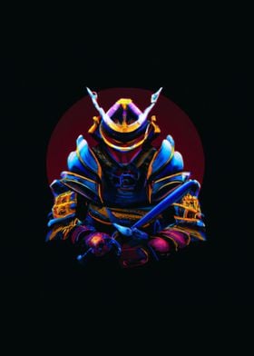 Samurai dark background