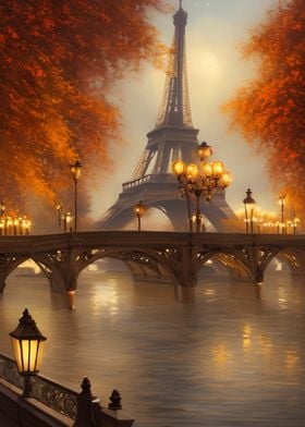 Paris Eiffel Tower Autumn