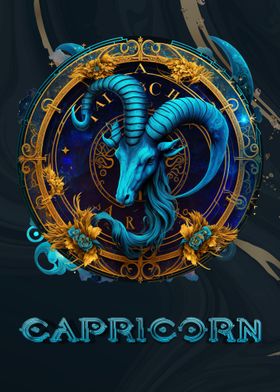 'Fantasy Capricorn Zodiac' Poster by Stefan Merz | Displate