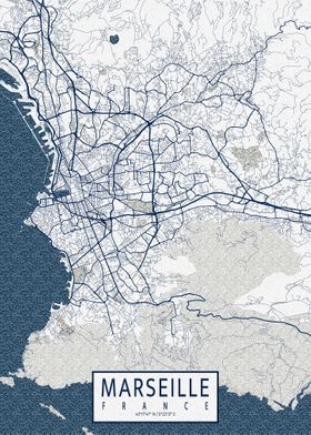 Marseille City Map Coastal