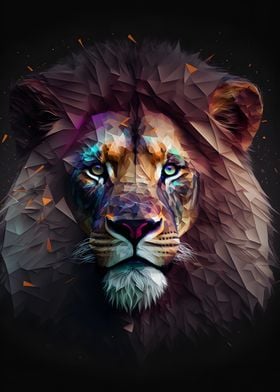 Abstract Lion Head