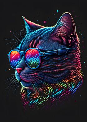 Retrowave Cat