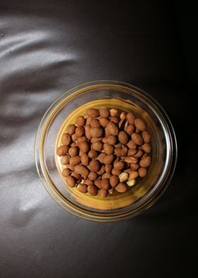 Salted and crunchy peanuts