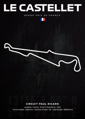 F1 Le Castellet map