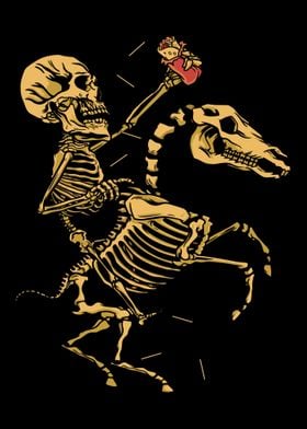 riding horse skeleton frie