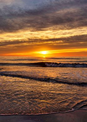 Beach sunset landscape