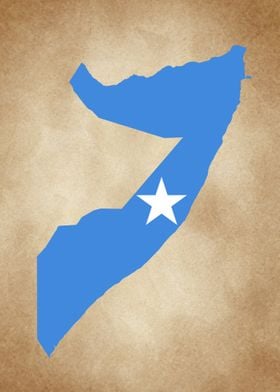 Somalia map  vintage