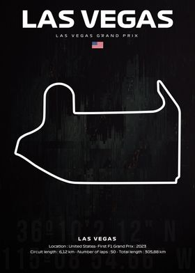 F1 Las Vegas circuit map