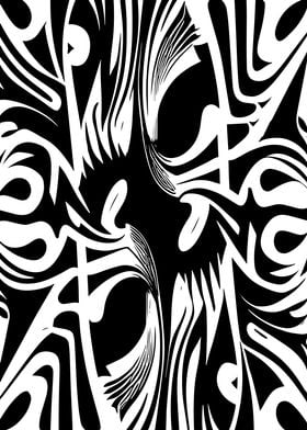 ABSTRACT ART B AND W