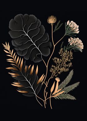 Minimalist Dark Botanical