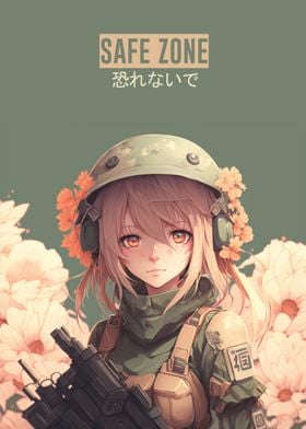 Anime Girl Soldier' Poster by Subarashii | Displate