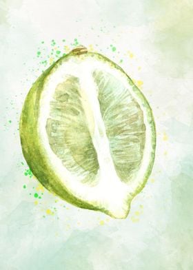 lime watercolor