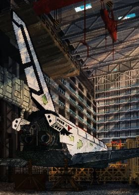 Pixel Art Buran Shuttle