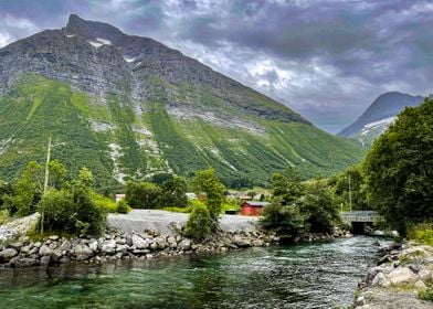 Norway River Fjord Hill