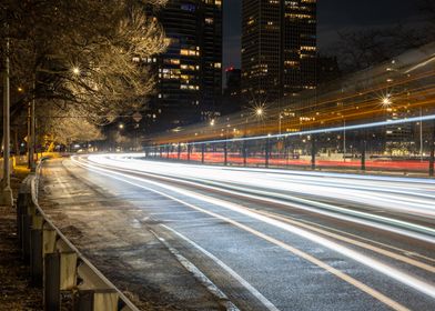 Light trails of Chicago 