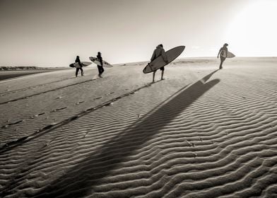 Surfers in the Sahara