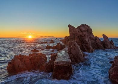 Beach sunset landscape