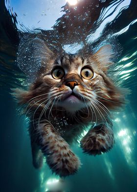 Underwater Cat