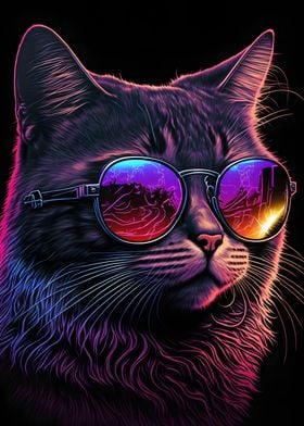 Cat with sunglasses