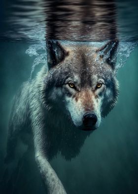 Underwater Wolf