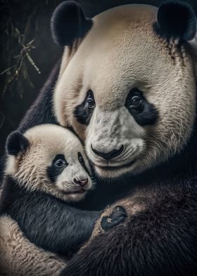 Panda Mom with Child