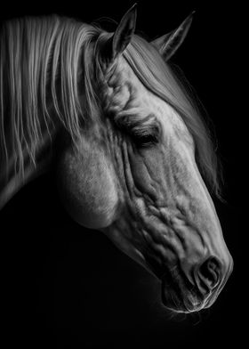 Thoughtful Horse Poster