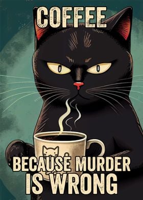 Cat Coffee Funny