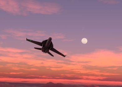 Jet Fighter In Sky