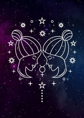 Gemini Zodiac Sign space