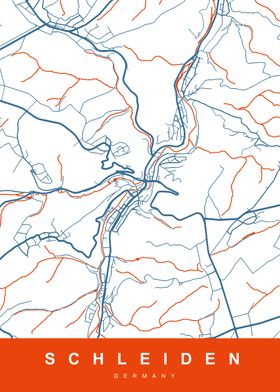 Map SCHLEIDEN GERMANY