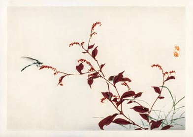 Ukiyo e Red Leaf