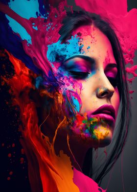 Colorful Woman Portrait