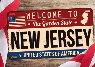 NEW JERSEY PLATES POSTER